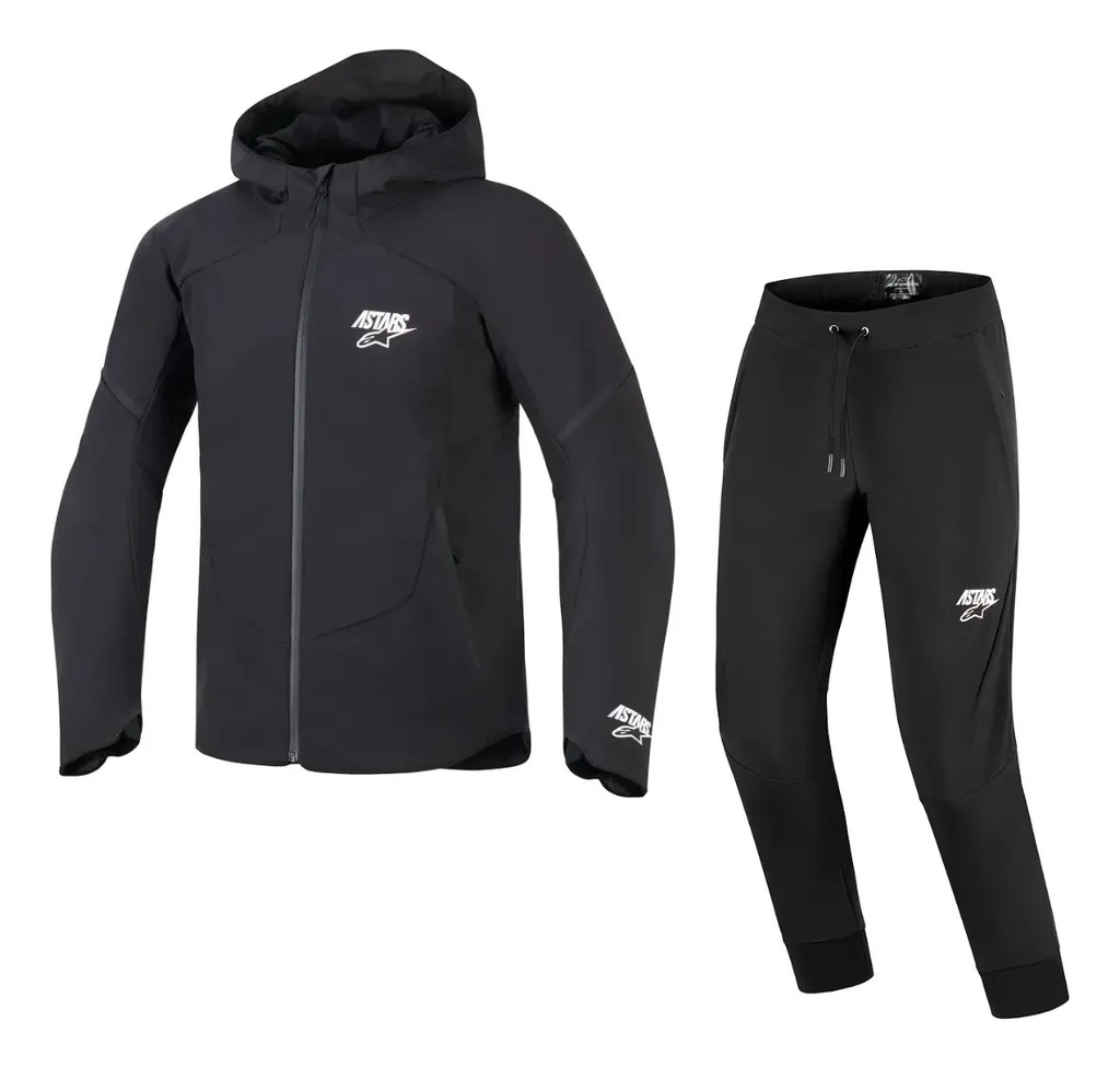 Conjunto Campera Pantalón Alpinestars Aeroshell Hombre Rpm M Negro