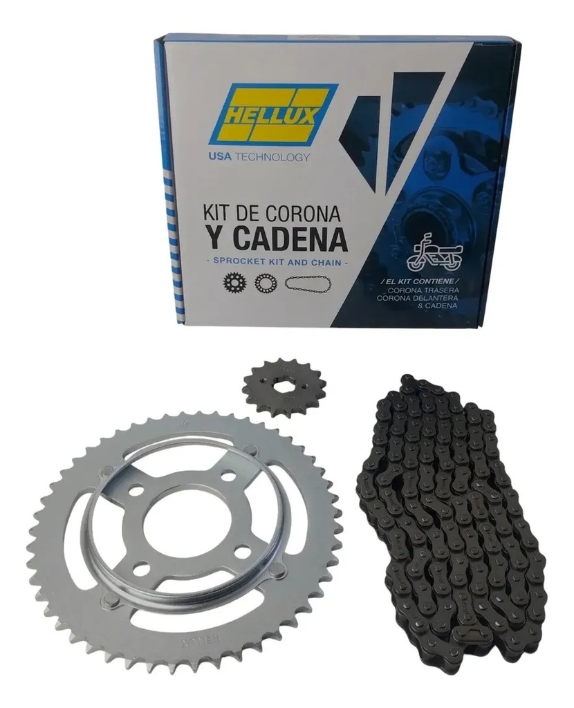 [HEMOT1650428CC] Kit Transmision Completo Motomel Dakar 200 16/50 - Rpm Plateado