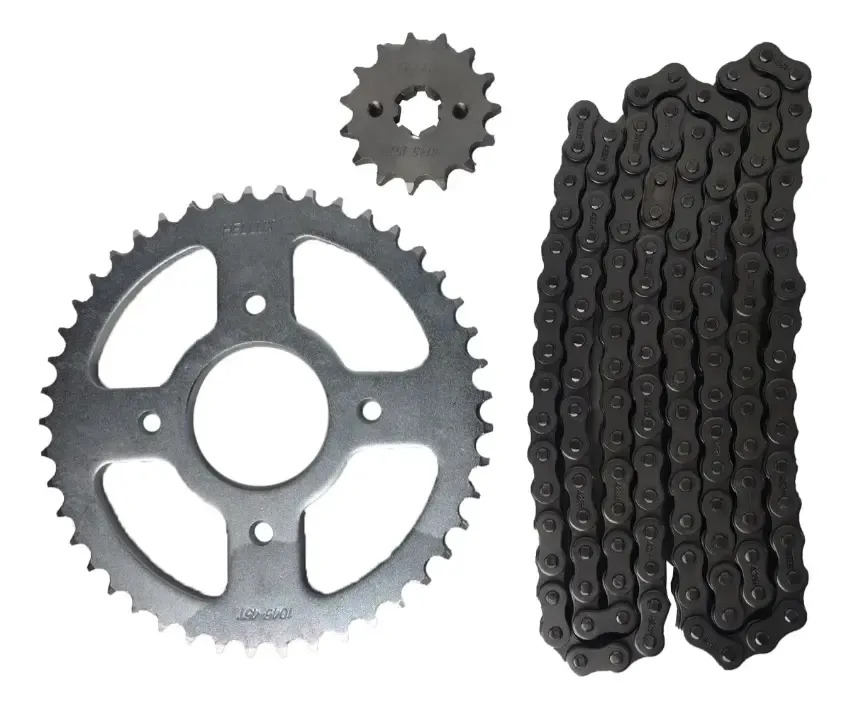 [HESUZ1545428CC] Kit Transmision Hellux Suzuki Gixxer 150 15/45 - Rpm Plateado
