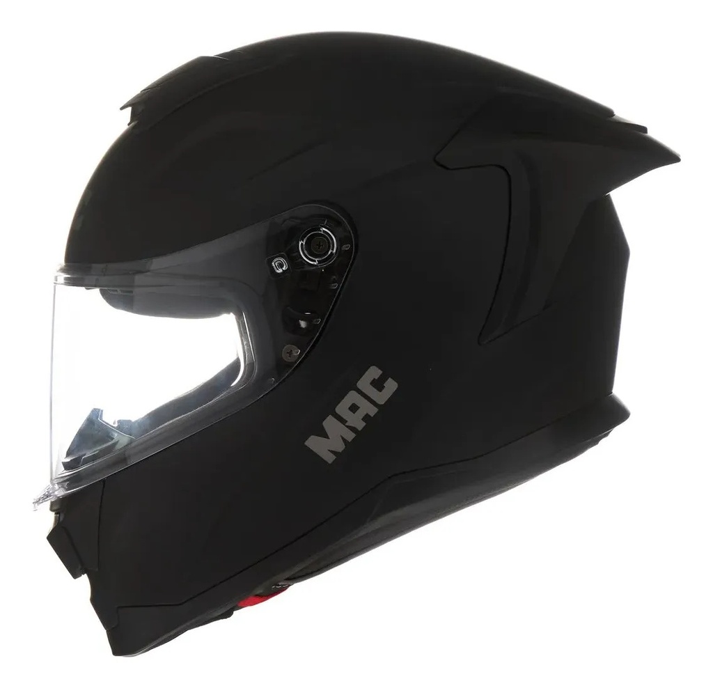 Casco Moto Integral Mac Ff956 Ozono + Visor Oscuro Rpm Negro Solid Mate Xxl