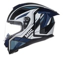 Casco Moto Integral Mac Ff956 Ozono + Visor Oscuro Rpm Blanco/negro/azul Vendetta Brillante Xxl