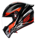Casco Moto Integral Agv K1 S Alerón Integrado Rpm Negro/gris/rojo Brillante Fastlap Brillante S